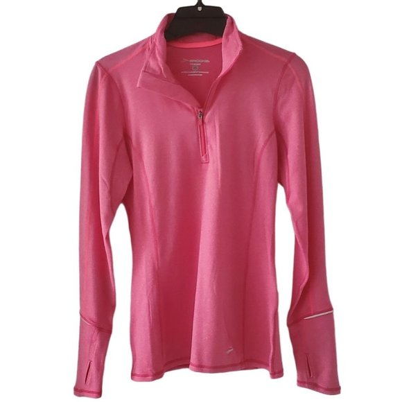 Brooks Equilibrium Technology Half-Zip Long Sleeve Pullover | NWOT | XS | Pink - Picture 4 of 13